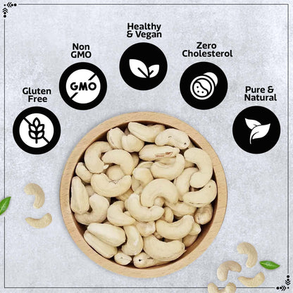 Hapnuts Premium Cashews 250g (Pack of 4) | 100% Natural & Crunchy | Value Combo Dry Fruits