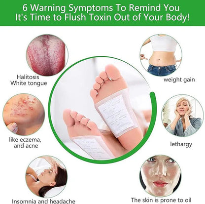 Deep Cleansing Foot Pads for Detox & Relaxation | Internal Toxin Removal, Pain Relief, Better Sleep & Circulation for Men & Women (Buy 1 Get 1 Free) Pack of 2x5 patches each