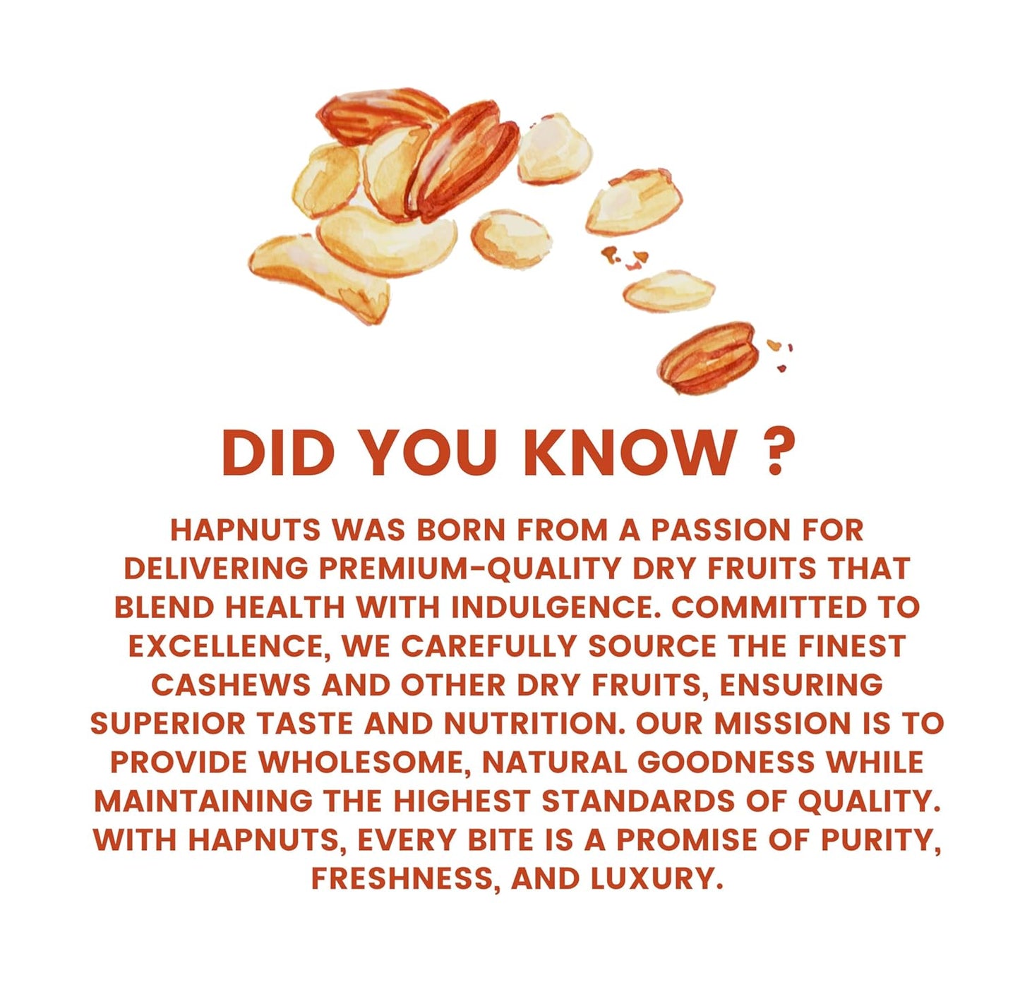 Hapnuts Premium Cashews 250g (Pack of 4) | 100% Natural & Crunchy | Value Combo Dry Fruits
